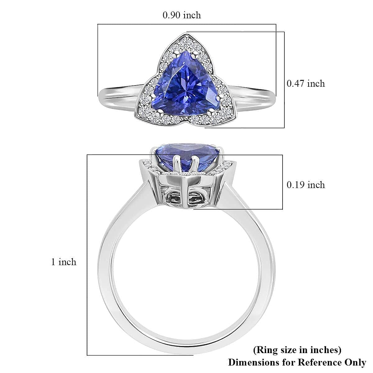 Certified and Appraised RHAPSODY 950 Platinum AAAA Tanzanite and E-F VS Diamond Ring, Platinum 5.85 Gms, 1.50 ct. 7858310 5