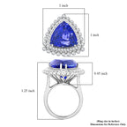 RHAPSODY 950 Platinum AGI Certified AAAA Tanzanite & White Diamond (VS-E-F) Ring 16.60 Ct.