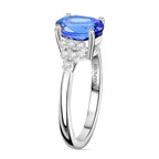 950 Platinum  AAAA  Tanzanite   White Diamond  VS Ring 2.50 ct,  Platinum Wt. 5.73 Gms  2.500  Ct.
