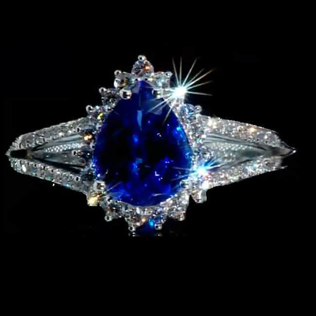 Certified and Appraised RHAPSODY 950 Platinum AAAA Tanzanite, White Diamond VS Halo Ring, Platinum Wt. 6.77 Gms, 2.70 ct. 7937789 0