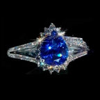 950 Platinum  AAAA  Tanzanite   White Diamond  VS Ring 2.70 pc,  Platinum Wt. 6.77 Gms  2.700  Ct.