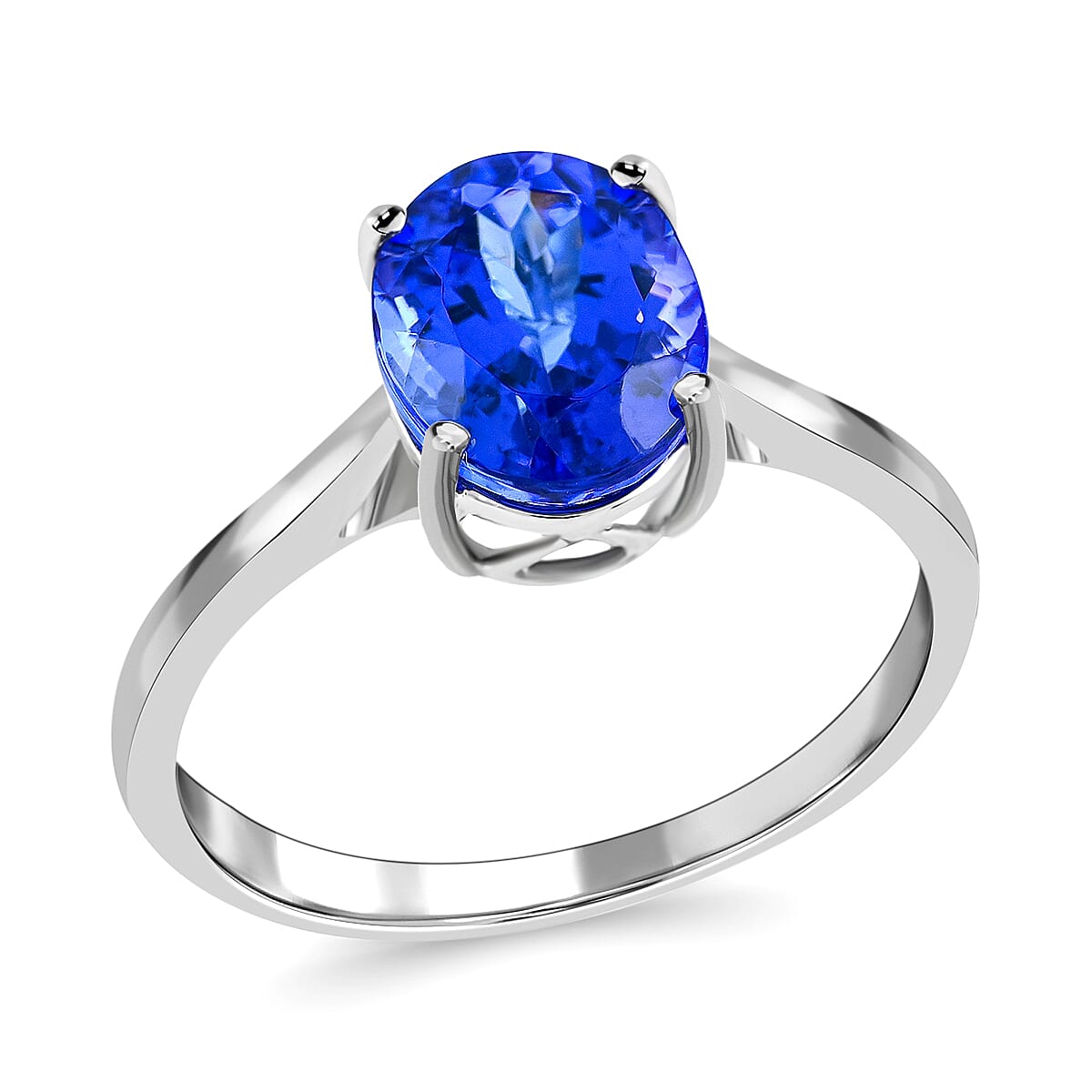 Certified and Appraised RHAPSODY 950 Platinum AAAA Tanzanite and Diamond VS-EF Ring, Platinum 4.35 grams, 2.900 Ct 7193964 0