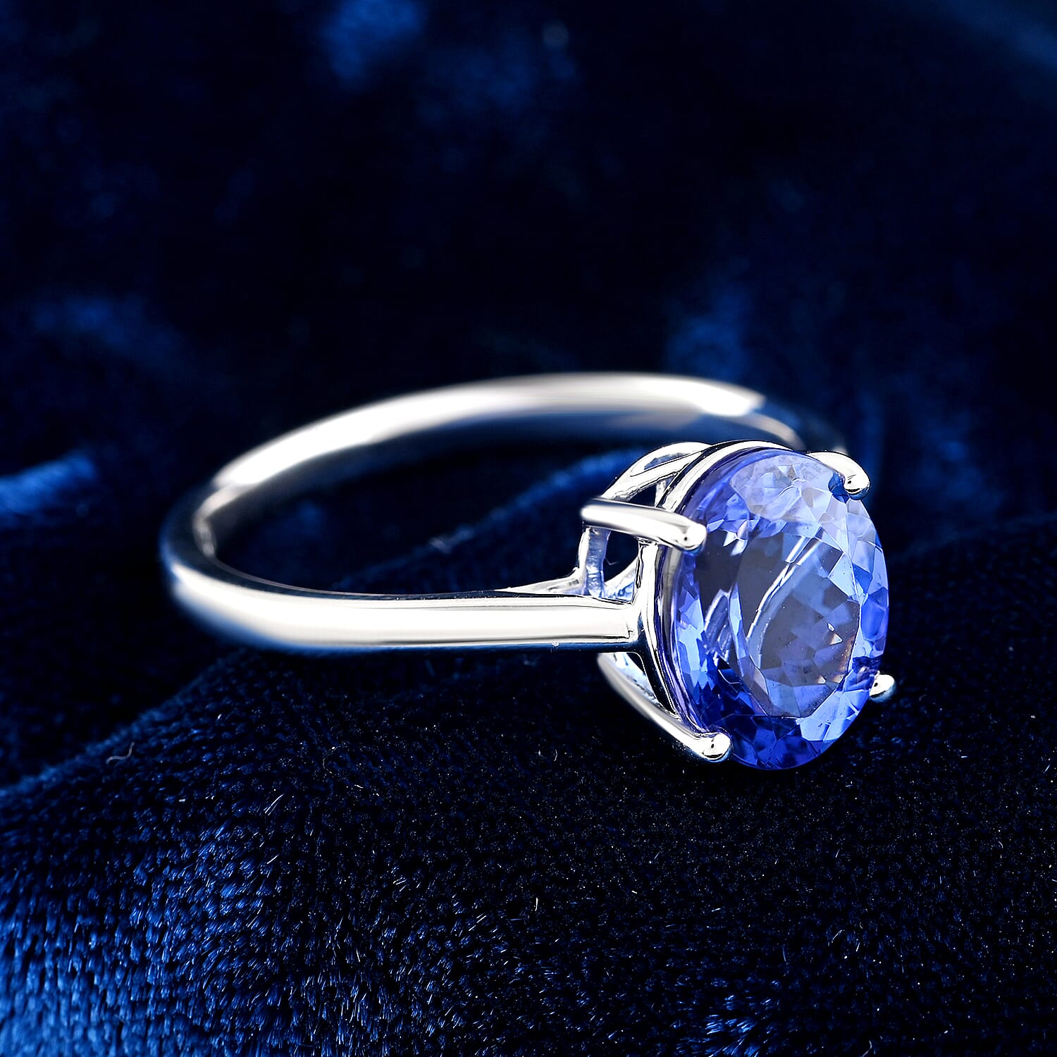 Certified and Appraised RHAPSODY 950 Platinum AAAA Tanzanite and Diamond VS-EF Ring, Platinum 4.35 grams, 2.900 Ct 7193964 1
