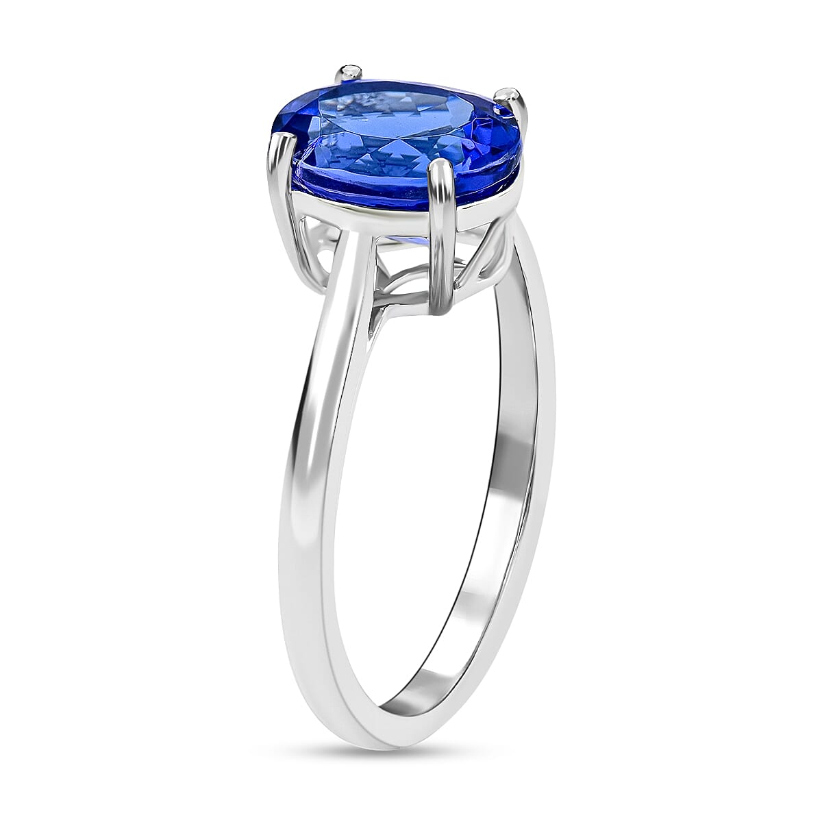 Certified and Appraised RHAPSODY 950 Platinum AAAA Tanzanite and Diamond VS-EF Ring, Platinum 4.35 grams, 2.900 Ct 7193964 3
