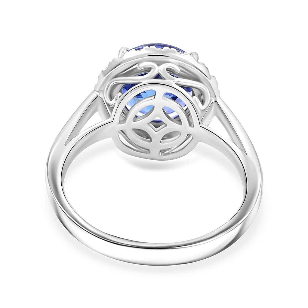 950 Platinum  AAAA  Tanzanite   White Diamond  VS Ring 3.00 pc,  Platinum Wt. 6.2 Gms  2.900  Ct.