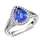950 Platinum  AAAA  Tanzanite   White Diamond  VS Ring 3.10 pc,  Platinum Wt. 7.84 Gms  3.100  Ct.