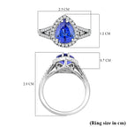 950 Platinum  AAAA  Tanzanite   White Diamond  VS Ring 3.10 pc,  Platinum Wt. 7.84 Gms  3.100  Ct.