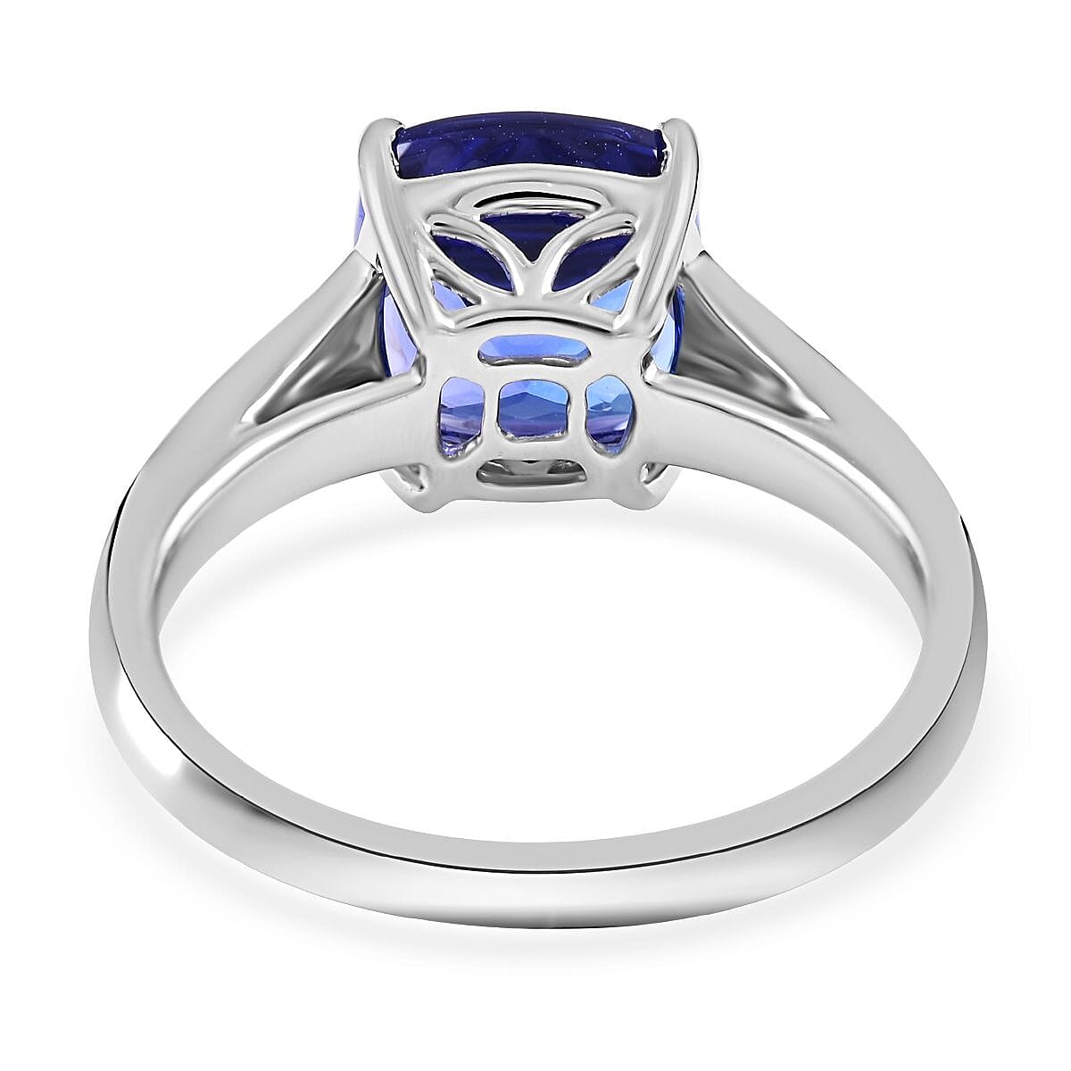 Certified &amp; Appraised RHAPSODY 950 Platinum AAAA Tanzanite and Diamond VS-EF Ring, Platinum 6.01 grams 4.01 Ct 7550252 5