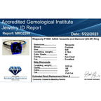 Certified and Appraised RHAPSODY 950 Platinum AAAA Tanzanite & Diamond (VS-EF) Ring 4.01 Ct, Platinum Wt. 5.33 Gms