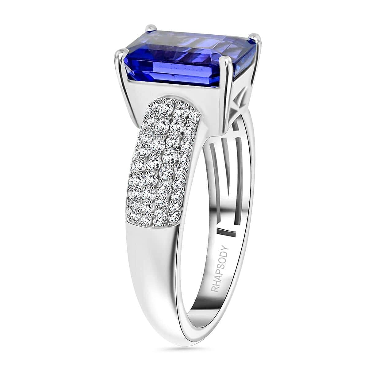 Appraised and Certified 4.7 Ct. Tanzanite, Diamond Solitaire Ring in 950 Platinum 7937608 3