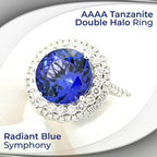 950 Platinum  AAAA  Tanzanite  White Diamond VS Ring 5.15 ct,  Platinum Wt. 7.83 Gms  5.150  Ct.