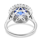 950 Platinum  AAAA  Tanzanite  White Diamond VS Ring 5.15 ct,  Platinum Wt. 7.83 Gms  5.150  Ct.