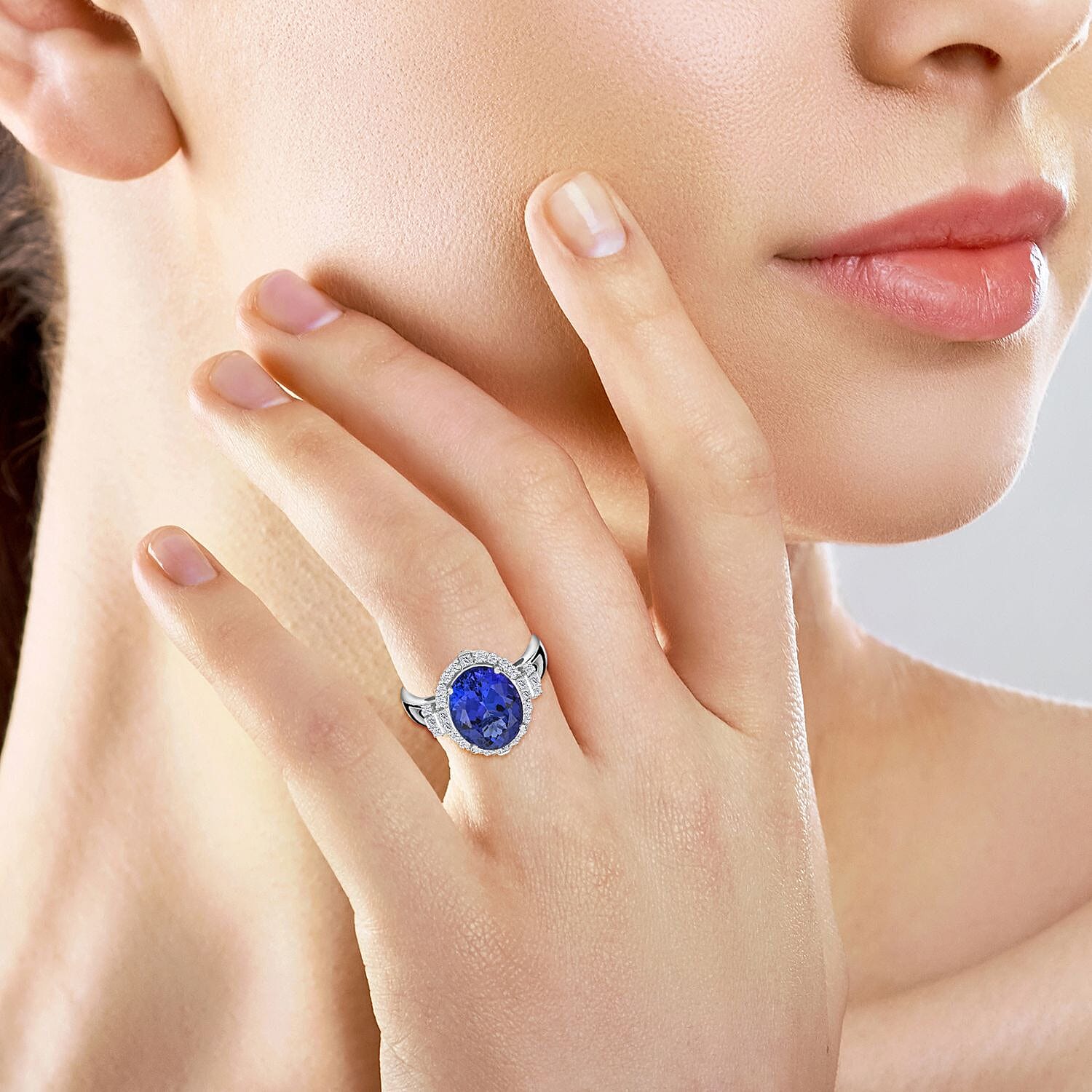 Appraised and Certified RHAPSODY 950 Platinum AAAA Tanzanite, White Diamond Ring 7.25  Ct. 7937393 2