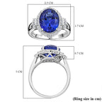 950 Platinum  AAAA  Tanzanite   White Diamond  VS Ring 7.25 pc,  Platinum Wt. 9.99 Gms  7.250  Ct.