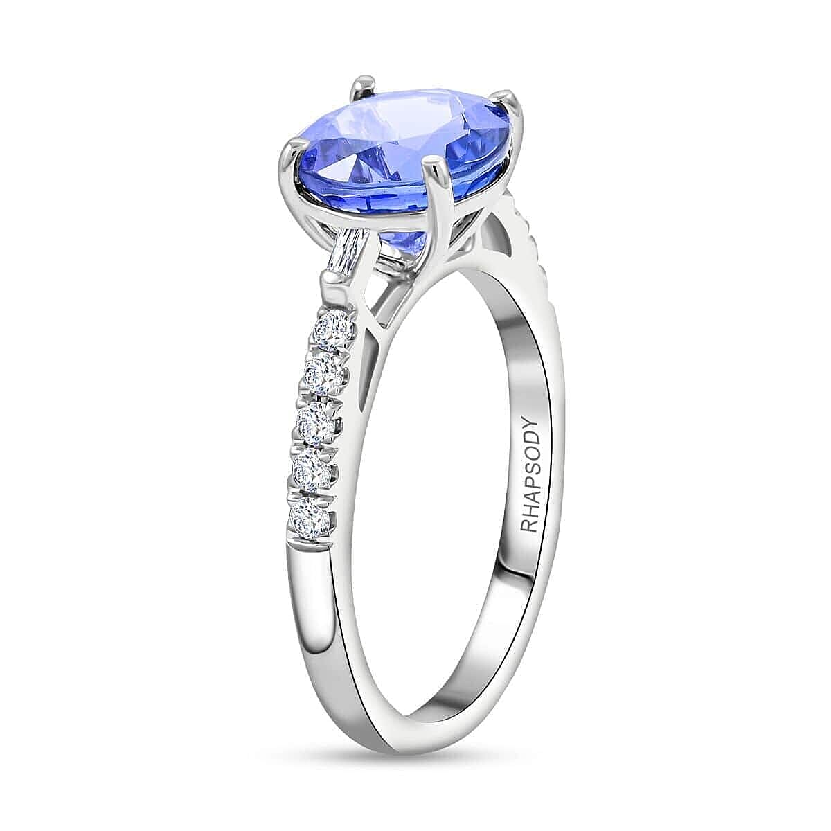 Certified &amp; Appraised RHAPSODY 950 Platinum AAAA Tanzanite, White Diamond VS Ring 2.75 Ct. 8375312 3