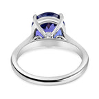 Certified and Appraised RHAPSODY 950 Platinum AAAA Tanzanite and Diamond (VS- E-F) Solitaire Ring Platinum 6.75 gms.