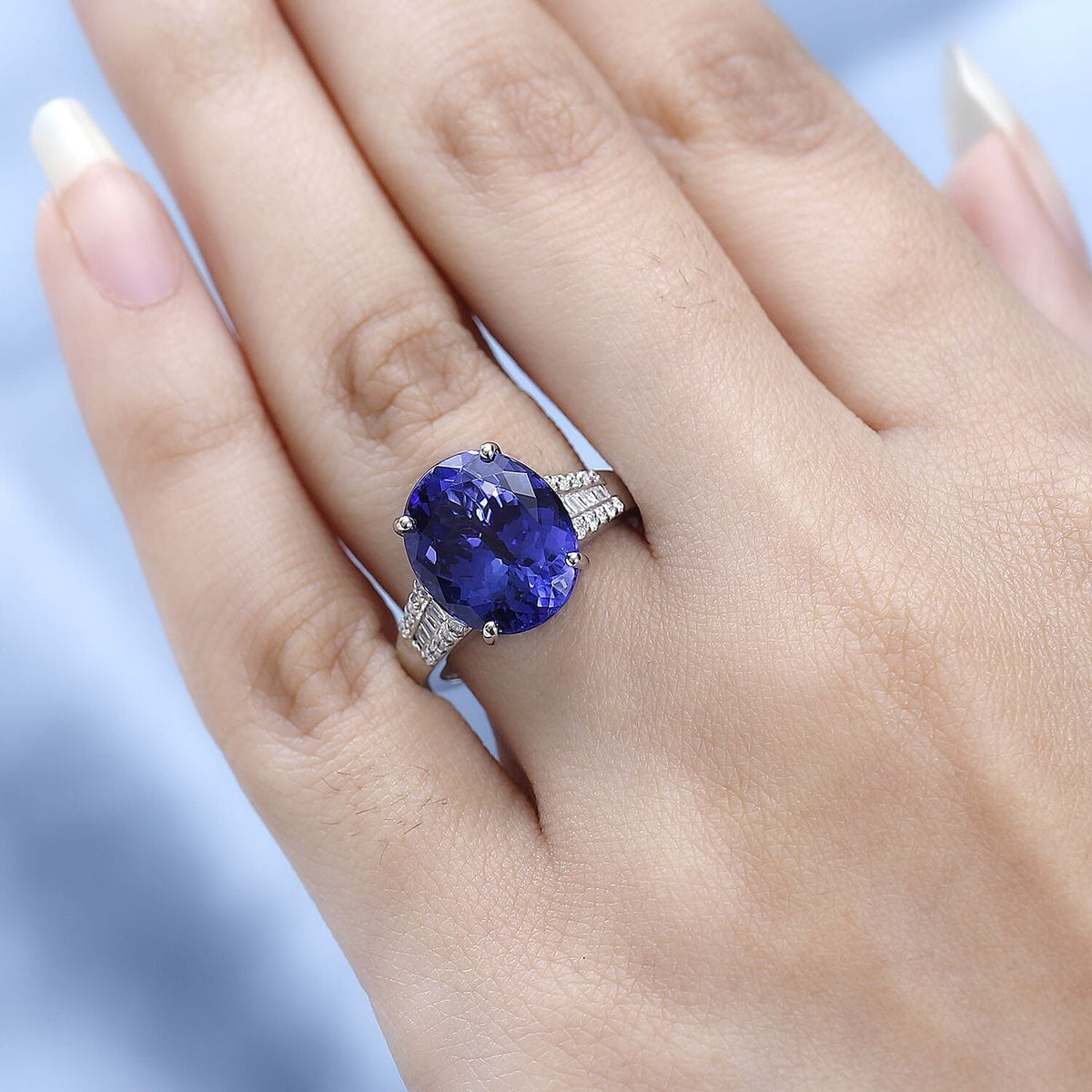 RHAPSODY AAAA Tanzanite  and Diamond VS EF Ring 7.53 Ct 7671910 3