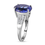 RHAPSODY 950 Platinum AAAA Oval Tanzanite & Diamond (VS-E-F)  Ring 7.50 Ct