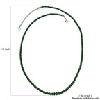 Rhapsody 950 Platinum AGI Certified AAAA Tsavorite Garnet Beads Necklace (Size 18 - 2 Ext) 50.00 Ct, Platinum Wt. 2.54 Gms.
