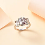 RHAPSODY 950 Platinum GSI Certified & Appraised AAAA Turkizite & Diamond (VS2-E-F) Ring 5.09 Ct, Platinum Wt. 4.8 Gms