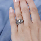 RHAPSODY 950 Platinum GSI Certified & Appraised AAAA Turkizite & Diamond (VS2-E-F) Ring 5.09 Ct, Platinum Wt. 4.8 Gms