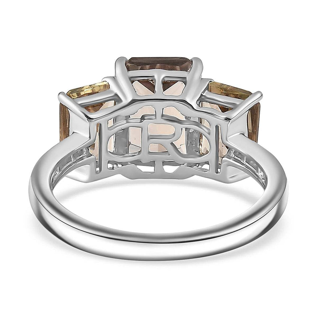 RHAPSODY 950 Platinum GSI Certified & Appraised AAAA Turkizite & Diamond (VS2-E-F) Ring 5.09 Ct, Platinum Wt. 4.8 Gms
