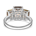 RHAPSODY 950 Platinum GSI Certified & Appraised AAAA Turkizite & Diamond (VS2-E-F) Ring 5.09 Ct, Platinum Wt. 4.8 Gms