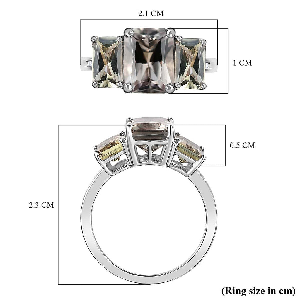 RHAPSODY 950 Platinum GSI Certified & Appraised AAAA Turkizite & Diamond (VS2-E-F) Ring 5.09 Ct, Platinum Wt. 4.8 Gms