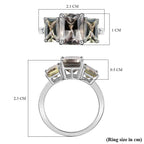 RHAPSODY 950 Platinum GSI Certified & Appraised AAAA Turkizite & Diamond (VS2-E-F) Ring 5.09 Ct, Platinum Wt. 4.8 Gms