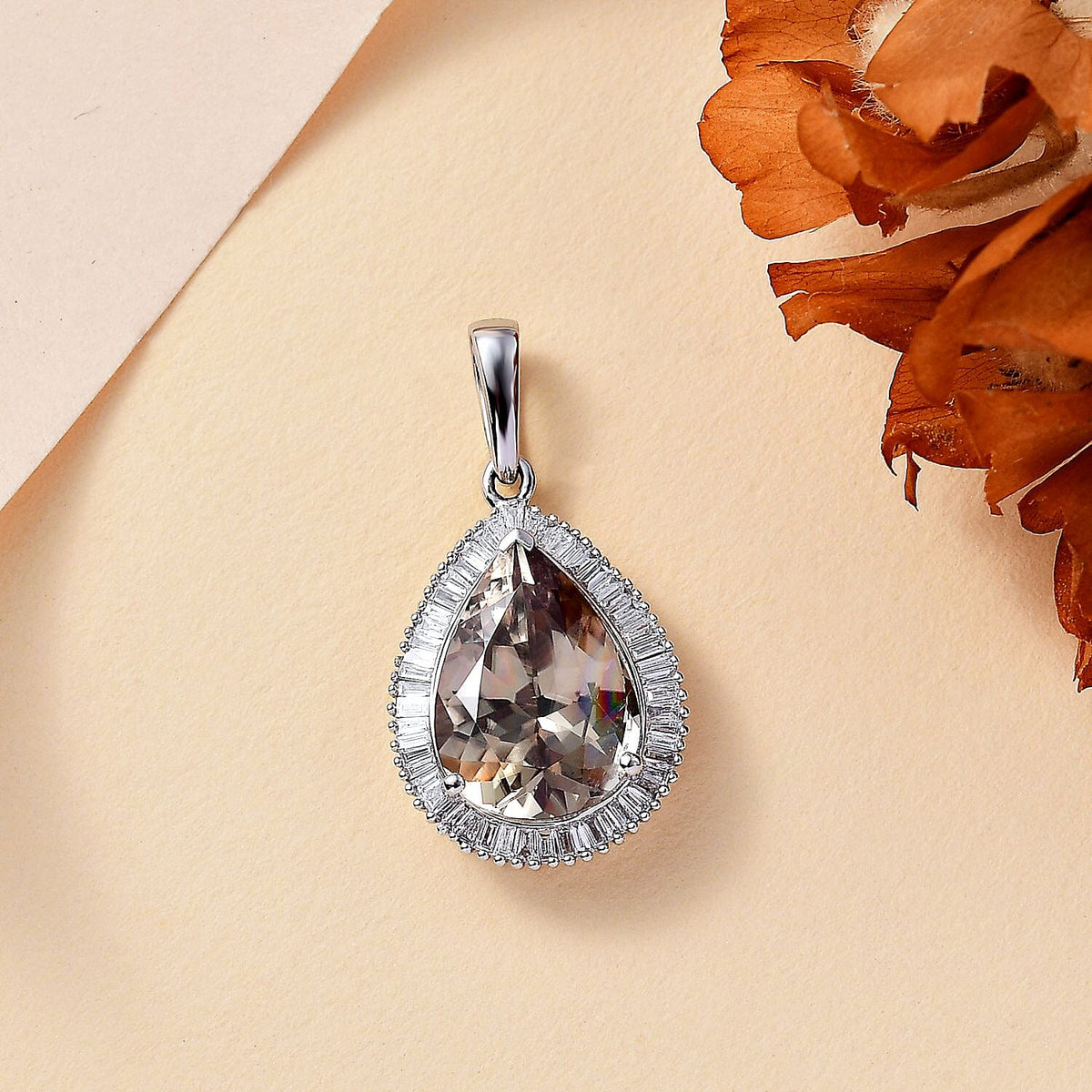 950 Platinum AAAA Turkizite, White Diamond EF, VS2 Solitaire Pendant 7886548 3