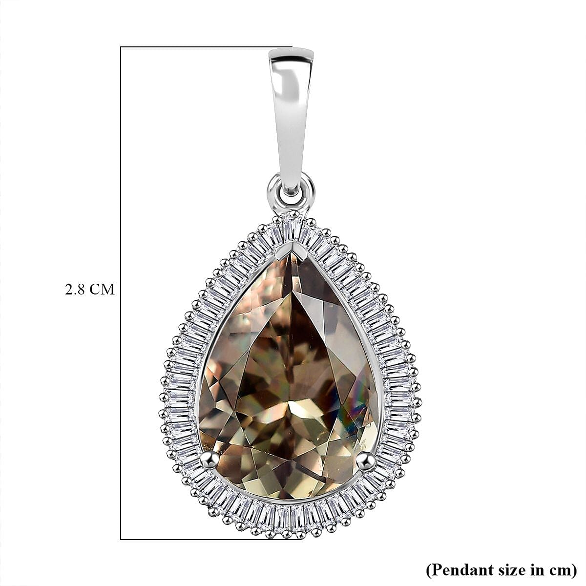 950 Platinum AAAA Turkizite, White Diamond EF, VS2 Solitaire Pendant 7886548 6