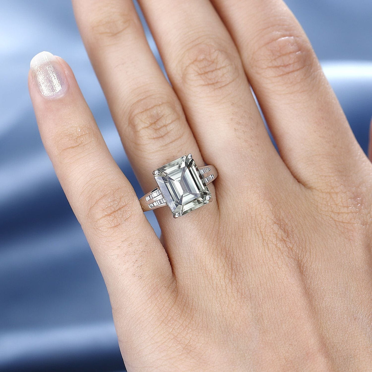 950 Platinum AAAA Turkizite and Diamond (GH/SI) Ring 7.28 Ct. 7807678 2