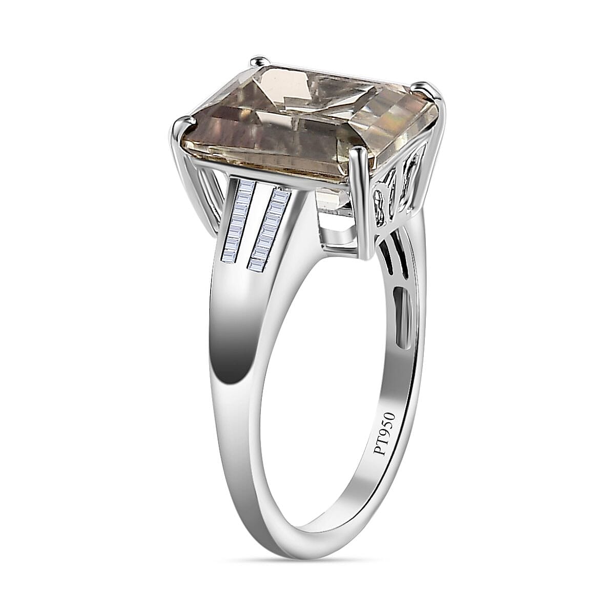 950 Platinum AAAA Turkizite and Diamond (GH/SI) Ring 7.28 Ct. 7807678 3