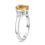 RHAPSODY 950 Platinum AAAA Chantaburi Yellow Sapphire with White Diamond (VS-EF) Ring 2.56 Ct,