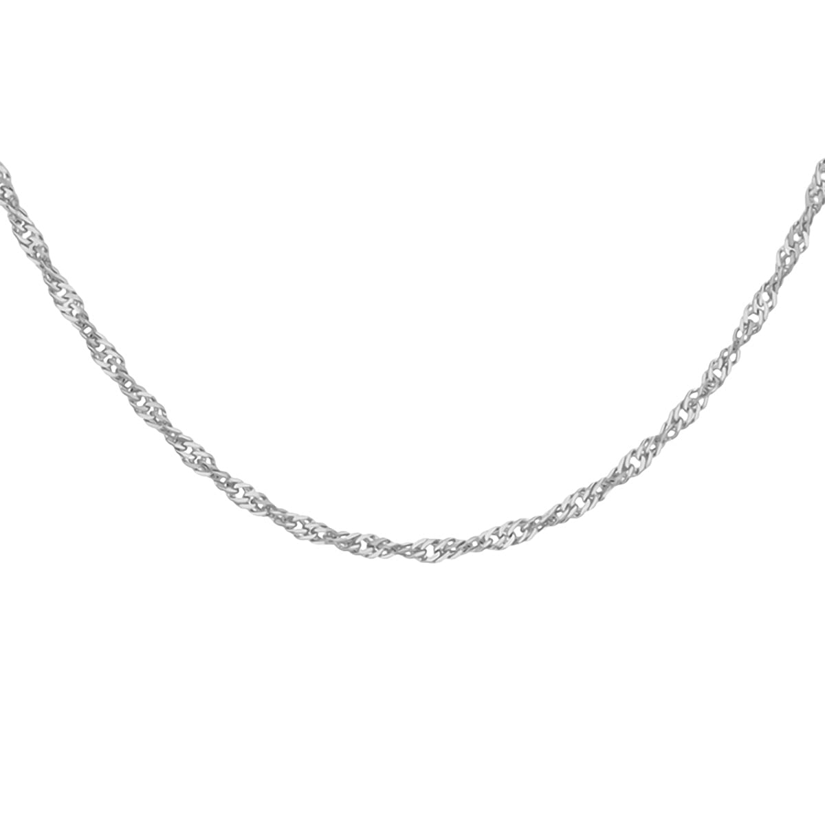 950 Platinum Twist Curb Chain (Size 18) with Spring Ring Clasp 8313905 0