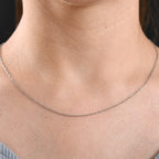 950 Platinum Oval Link Necklace (Size - 20)