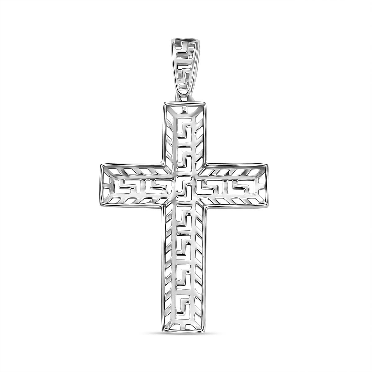 Closeout Deal  - 950 Platinum Cross Pendant, Platinum Wt. 1.70 Gms. 8094642 14