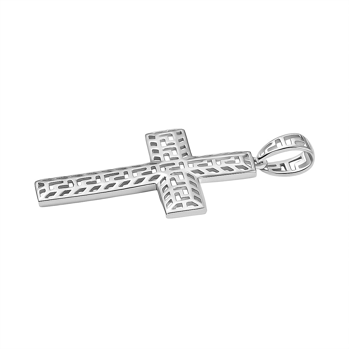 Closeout Deal  - 950 Platinum Cross Pendant, Platinum Wt. 1.70 Gms. 8094642 10