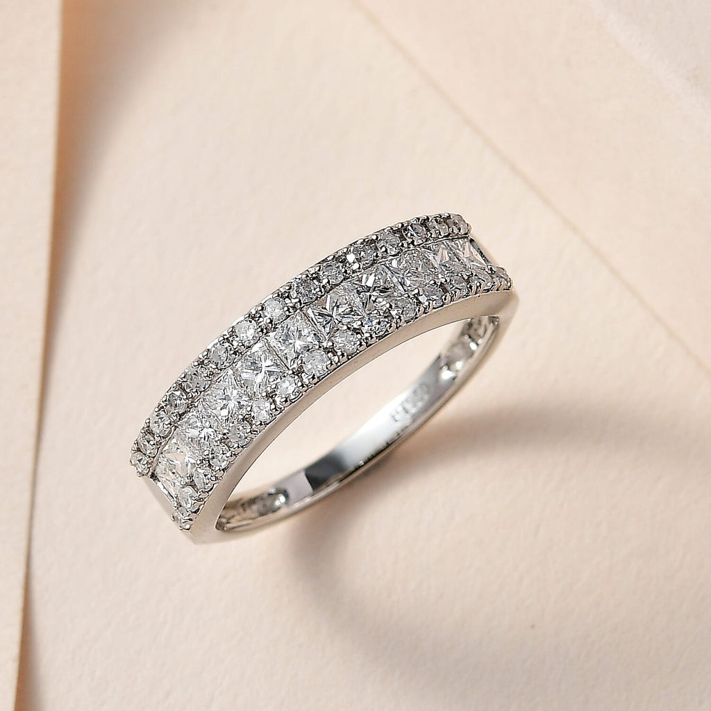 Biggest Close Out- 950 Platinum SGL Certified Diamond I1-I2-G-H Ring 1.00 Ct. Plt Wt 5.14 Grms
