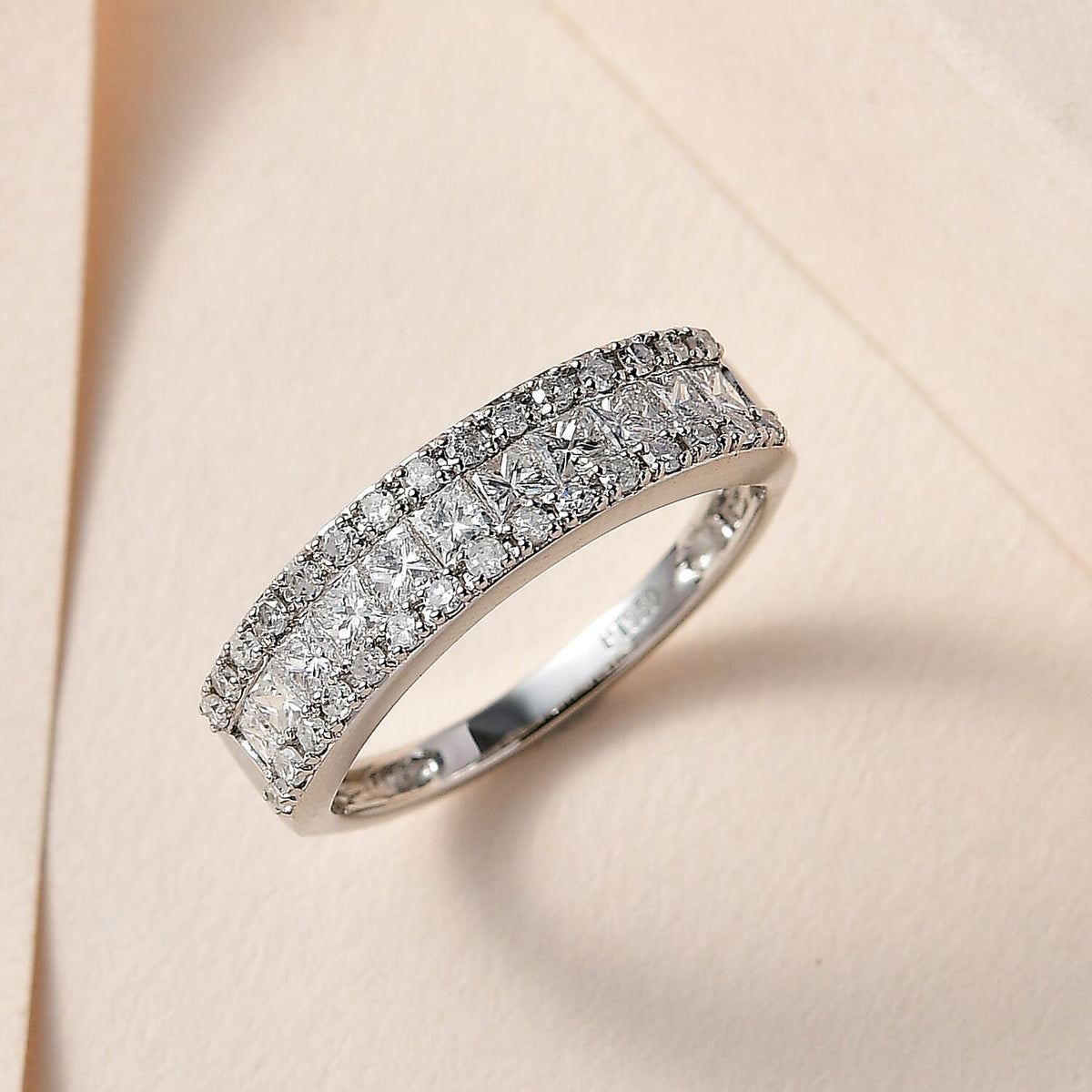 Biggest Close Out- 950 Platinum SGL Certified Diamond I1-I2-G-H Ring 1.00 Ct. Plt Wt 5.14 Grms 7656613 2