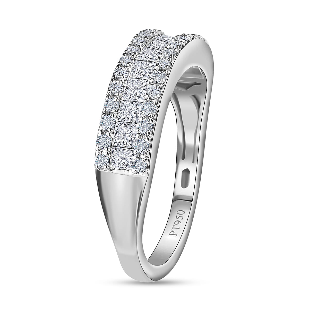 Biggest Close Out- 950 Platinum SGL Certified Diamond I1-I2-G-H Ring 1.00 Ct. Plt Wt 5.14 Grms 7656613 4