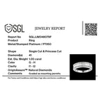 Biggest Close Out- 950 Platinum SGL Certified Diamond I1-I2-G-H Ring 1.00 Ct. Plt Wt 5.14 Grms