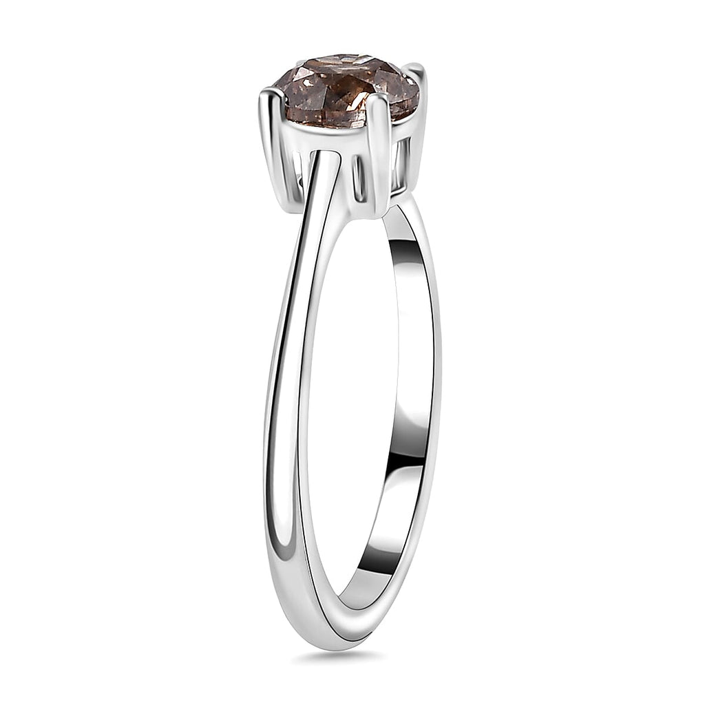 5th Avenue Mega Close Out- 950 Platinum Certified Natural Champagne Diamond Solitaire Ring 1.00  Cts.
