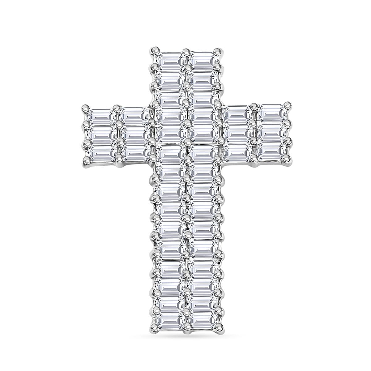 RHAPSODY 950 Platinum IGI Certified (VS-E-F) White Diamond Cross Pendant 8089696 0