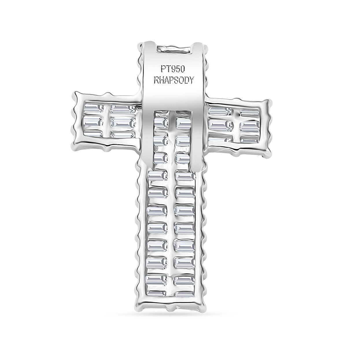 RHAPSODY 950 Platinum IGI Certified (VS-E-F) White Diamond Cross Pendant 8089696 5