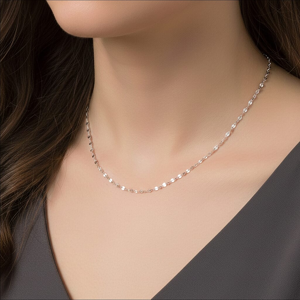 950 Platinum Necklace (Size 18) with Spring Ring Clasp 8378070 2