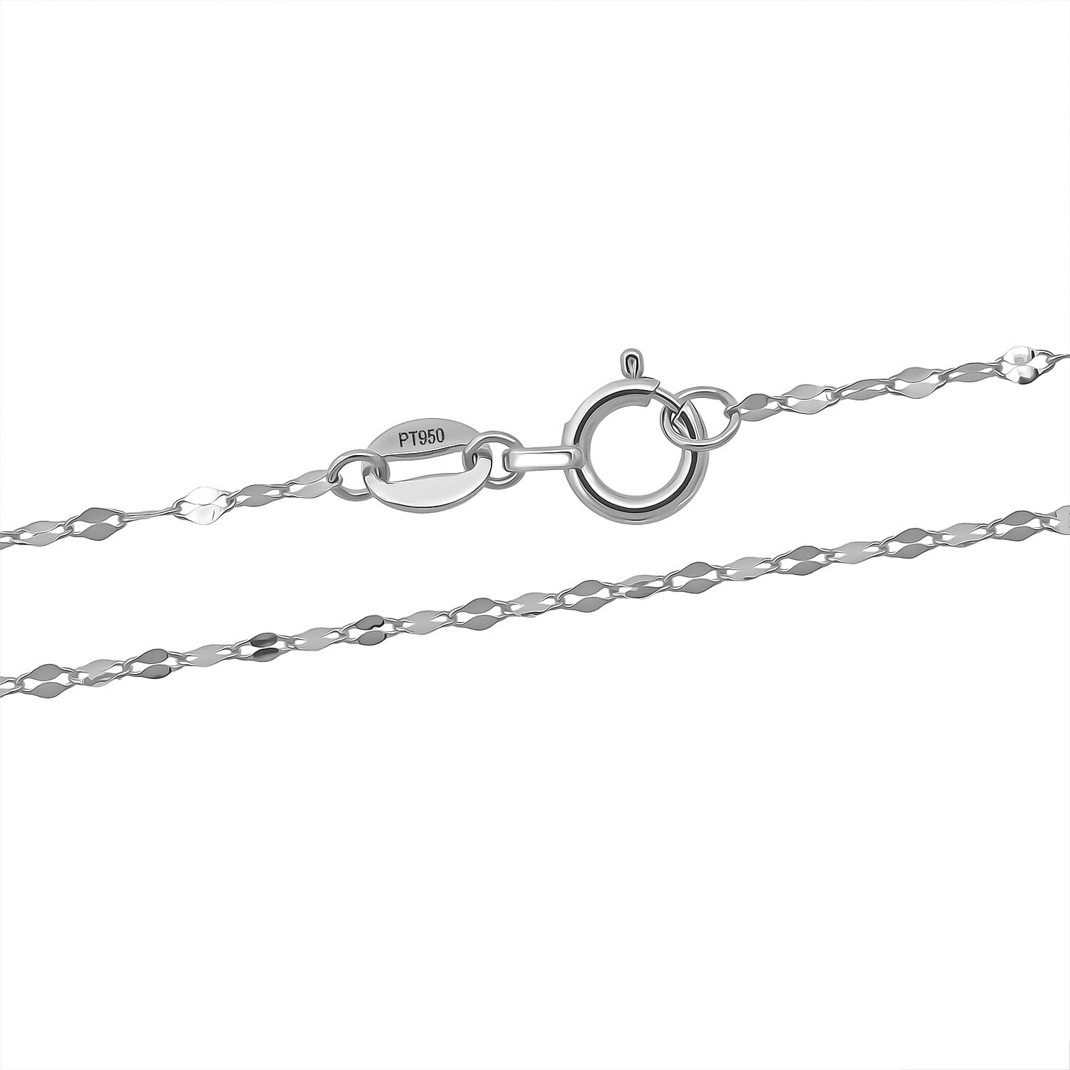 950 Platinum Necklace (Size 18) with Spring Ring Clasp 8378070 3