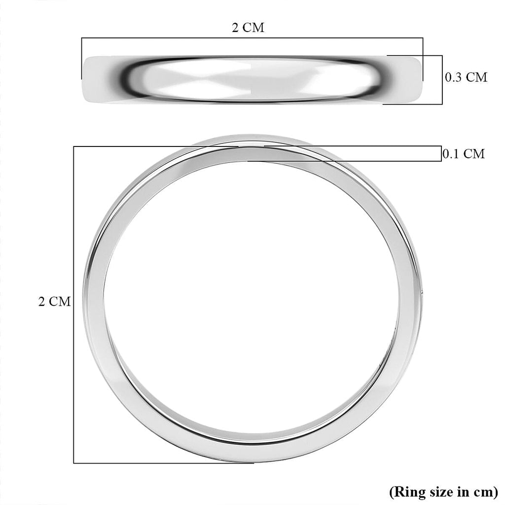 Hatton Garden Closeout - 950 Platinum Band Ring, Platinum Wt. 4.43 Gms