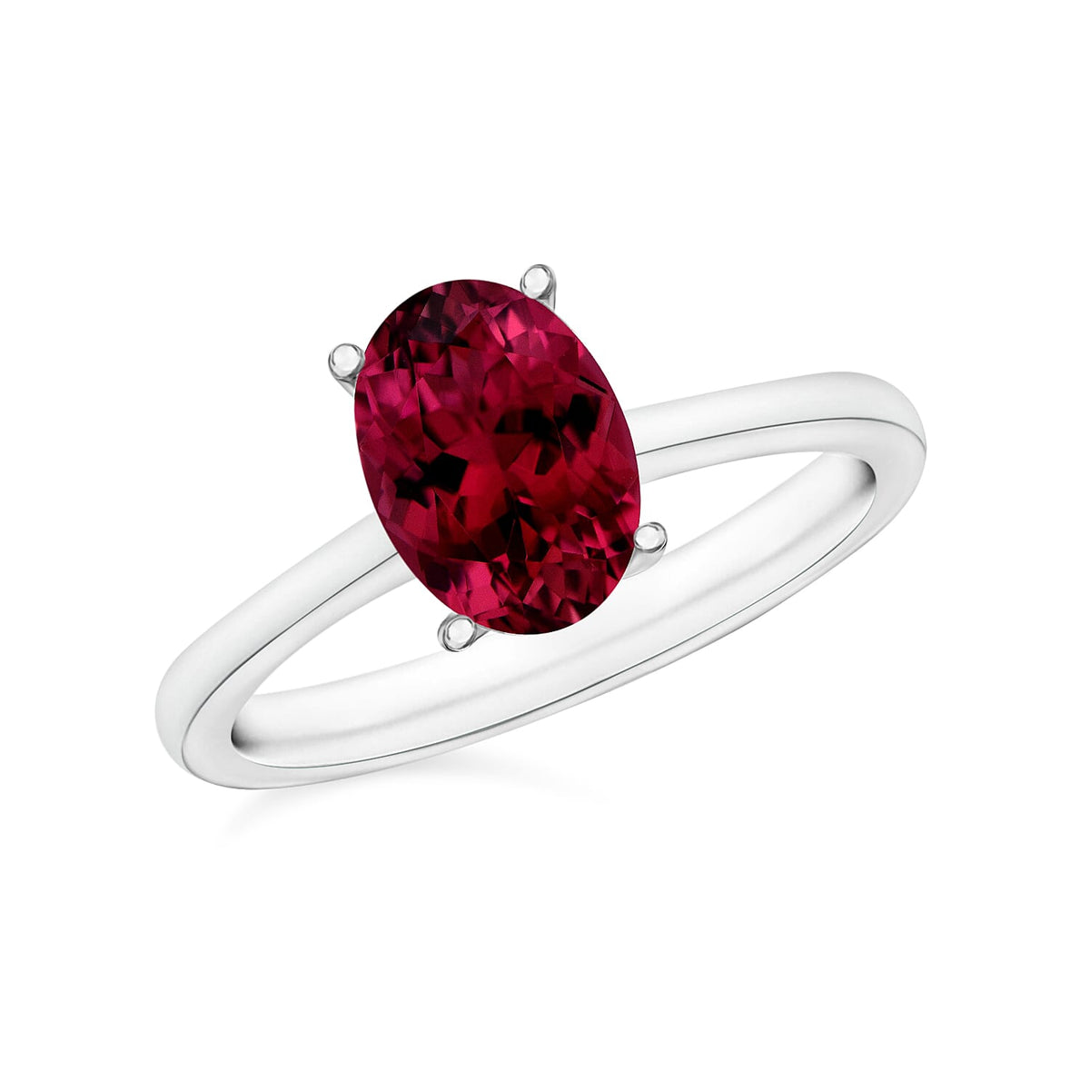950 Platinum Rubellite Solitaire Ring in Platinum Wt. 5.5 grams, 1.30 Ct 8000802 0