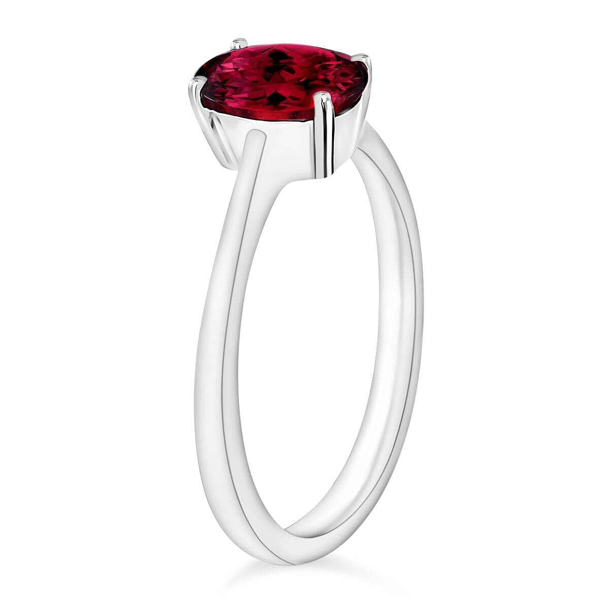 950 Platinum Rubellite Solitaire Ring in Platinum Wt. 5.5 grams, 1.30 Ct 8000802 2
